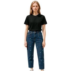 Tommy Hilfiger Women's Adaptive Tommy Embroidery Fit Jeans With Magnetic Closure